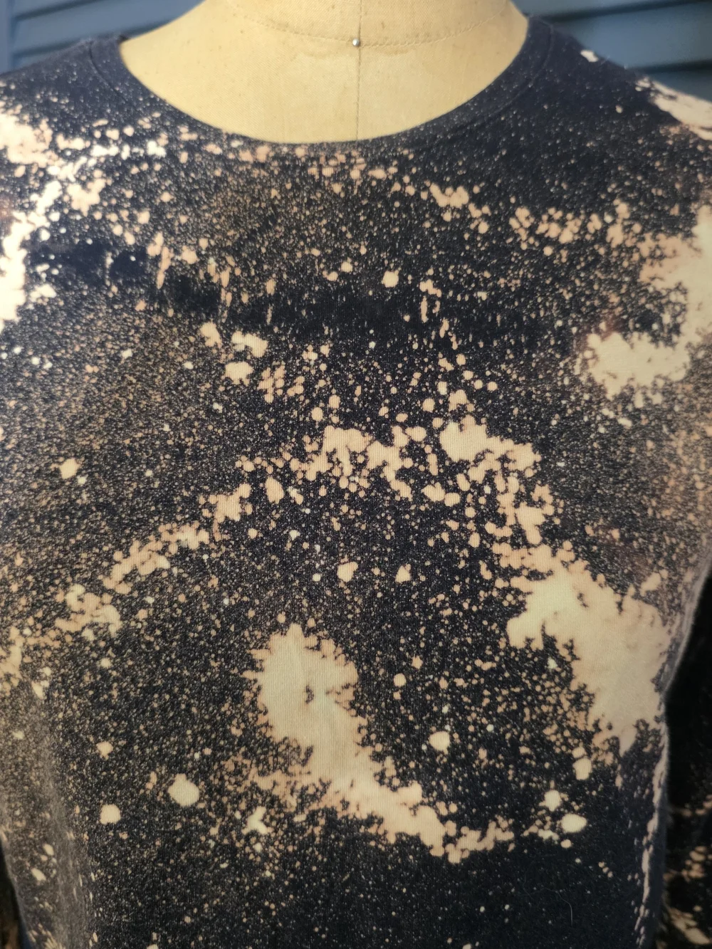 Zara Trafaluc Bleach Splatter Cropped Long Sleeve Top - Size M